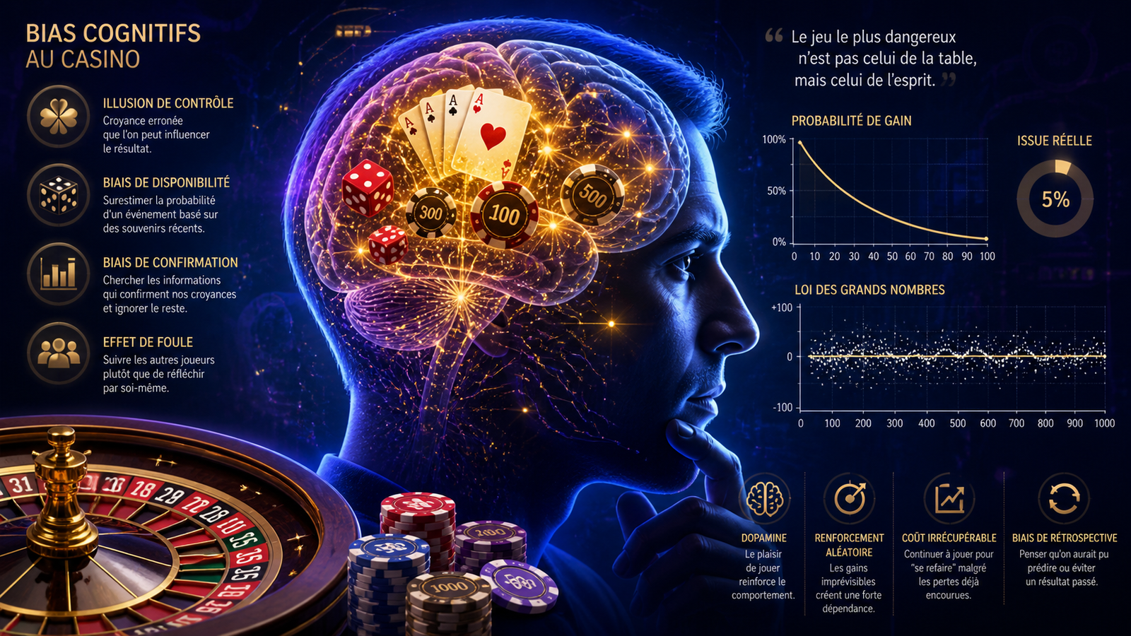La psychologie du jeu en casino : biais cognitifs et auto-contrôle